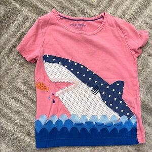 Mini Boden Pink and Blue Shark Tee